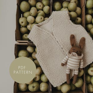 E-Book Nähen Nr. Lammfell Weste (Größe 56–98) - deutsch - Schnittmuster & Nähanleitung - kuschelig, praktisch und naturverbunden