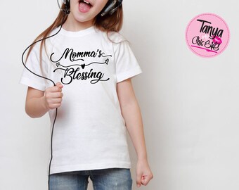 Momma's Blessing SVG cut file for Cricut and Silhouette cutting machines Blessing SVG Unique Font