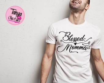Blessed Momma SVG cut file for Cricut and Silhouette cutting machines Blessing SVG Unique Font