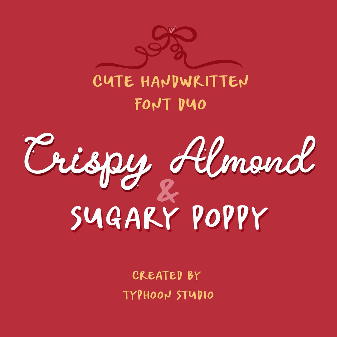 Cute Handwritten Font Duo, Handdrawn Whimsical Script for Branding ...
