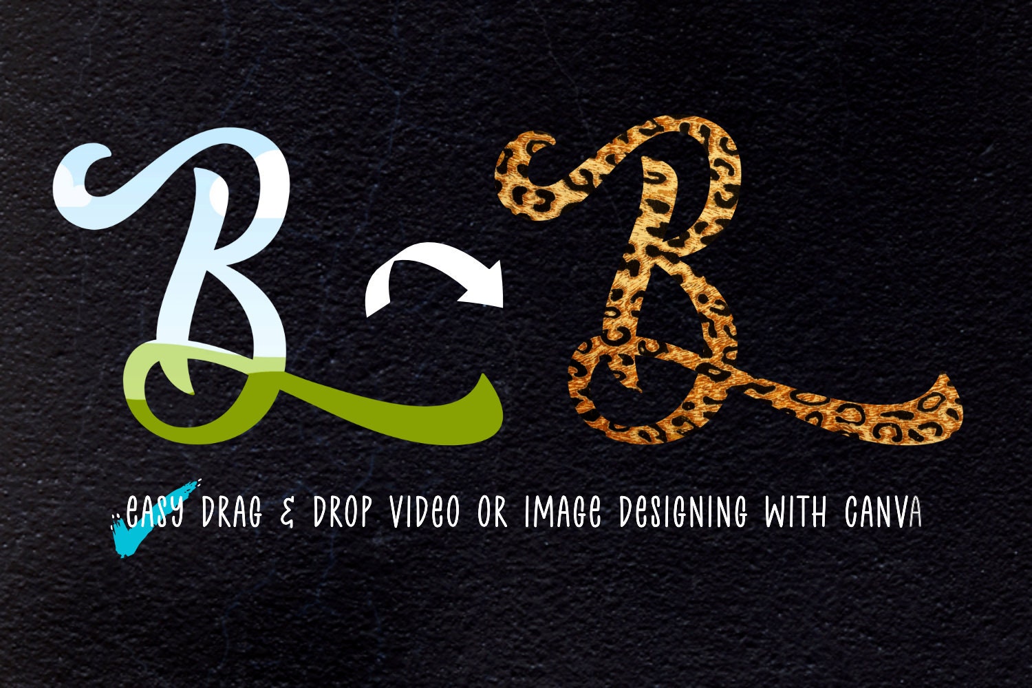 Vintage Long-tail Letters Doodle Canva Frames : 52 Vintage for Letters ...
