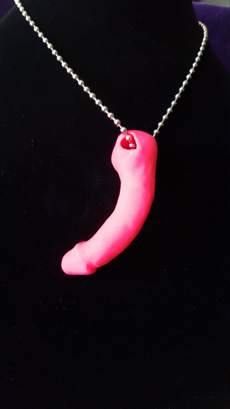 Yolo Neon Party Dick Resin Penis Necklace Mature
