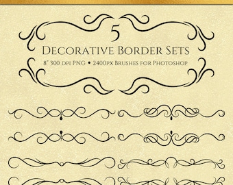 Decoratieve rand Sets - 10 Brushes for Photoshop, commercieel gebruik