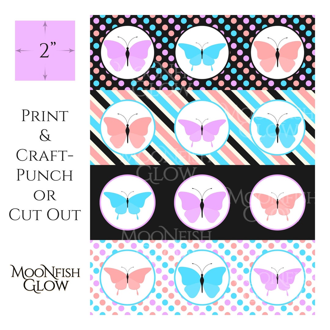 Butterfly Cupcake Toppers, Cupcake Toppers, Printable Art, Party ...