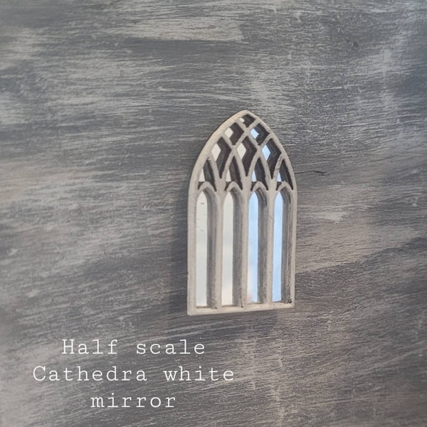 Half scale Miniature Dollhouse Gothic Style Window or mirrors 1:24 Scale Unfinished, Black, White or Bronze