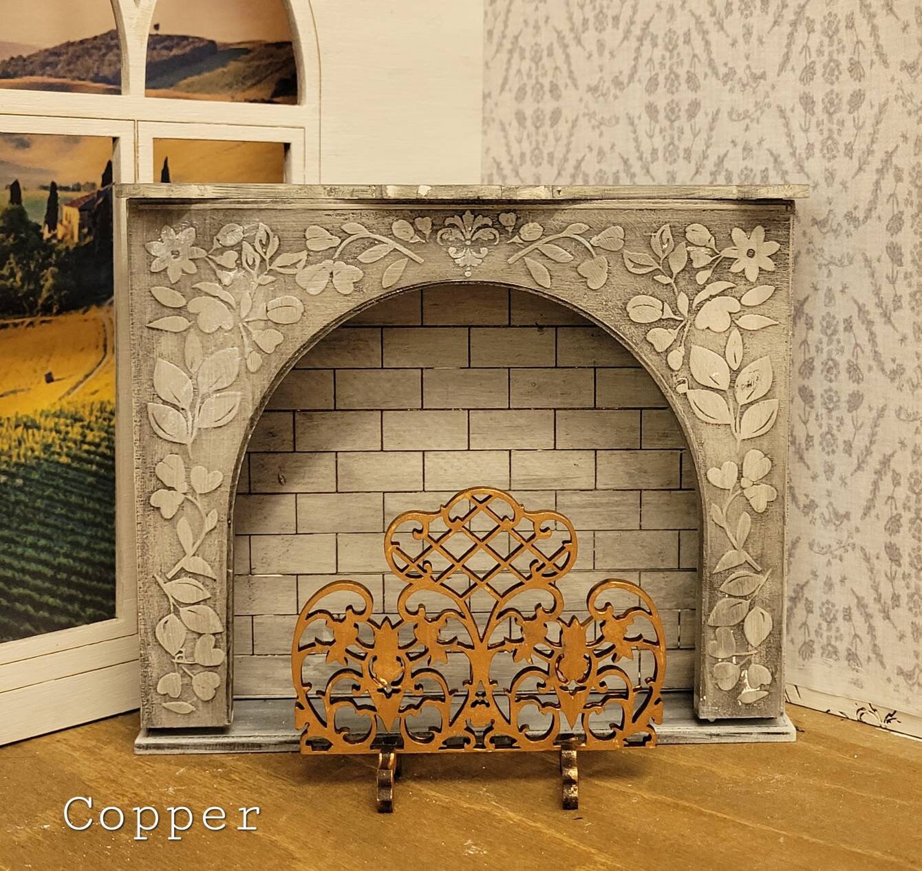 Cheminée Miniature 1:12 – Bois – Maison De Poupée – Déco Et Photo – Accessoire Sharplace