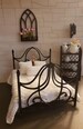 1:12 scale Miniature dollhouse wrought iron style double bed  unfinished or finished. Available other scales 