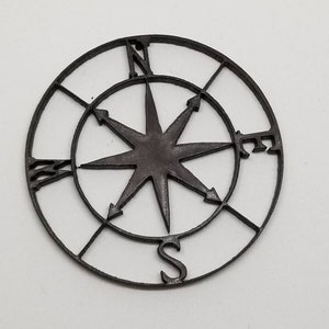 Miniature dollhouse wrought iron style compass wall art 1:12 scale