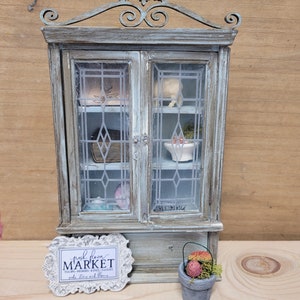 Miniature dollhouse 1:12 scale French Patina armoire