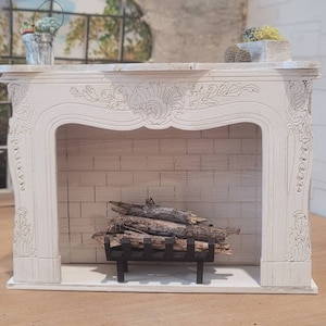 1/6 sized Miniature dollhouse 1:6 scale fireplace mantle available unfinished