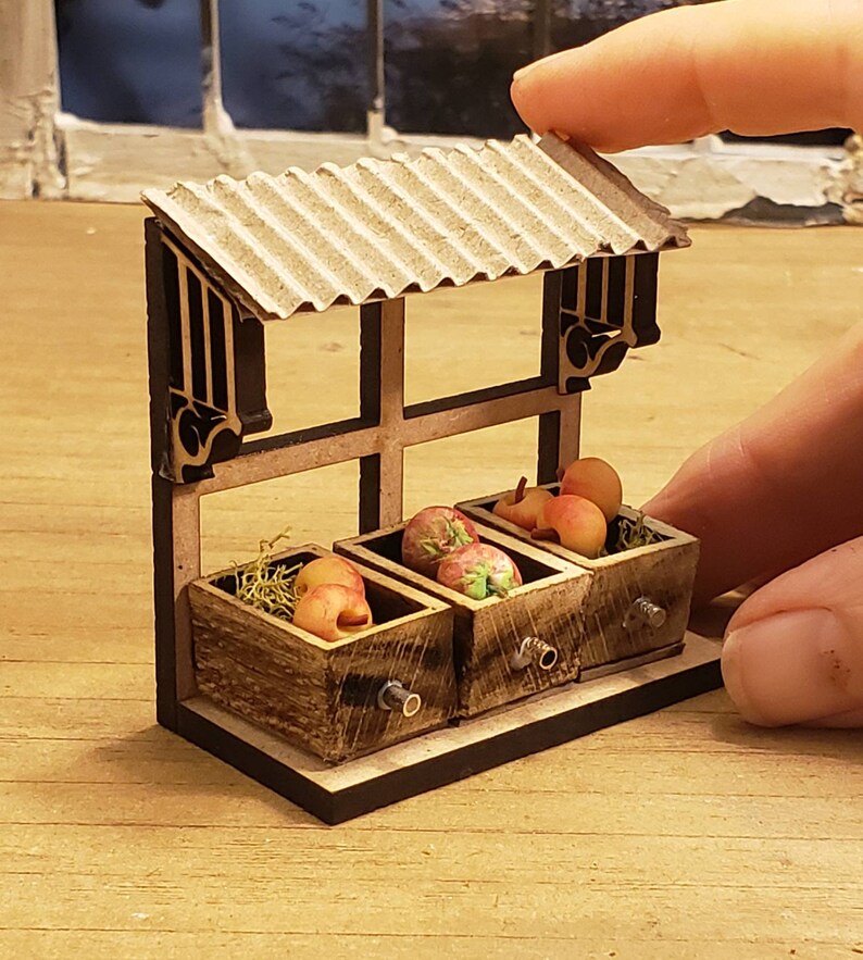 Miniature Dollhouse Flower Box Planter 112 Rustic Grey or Etsy