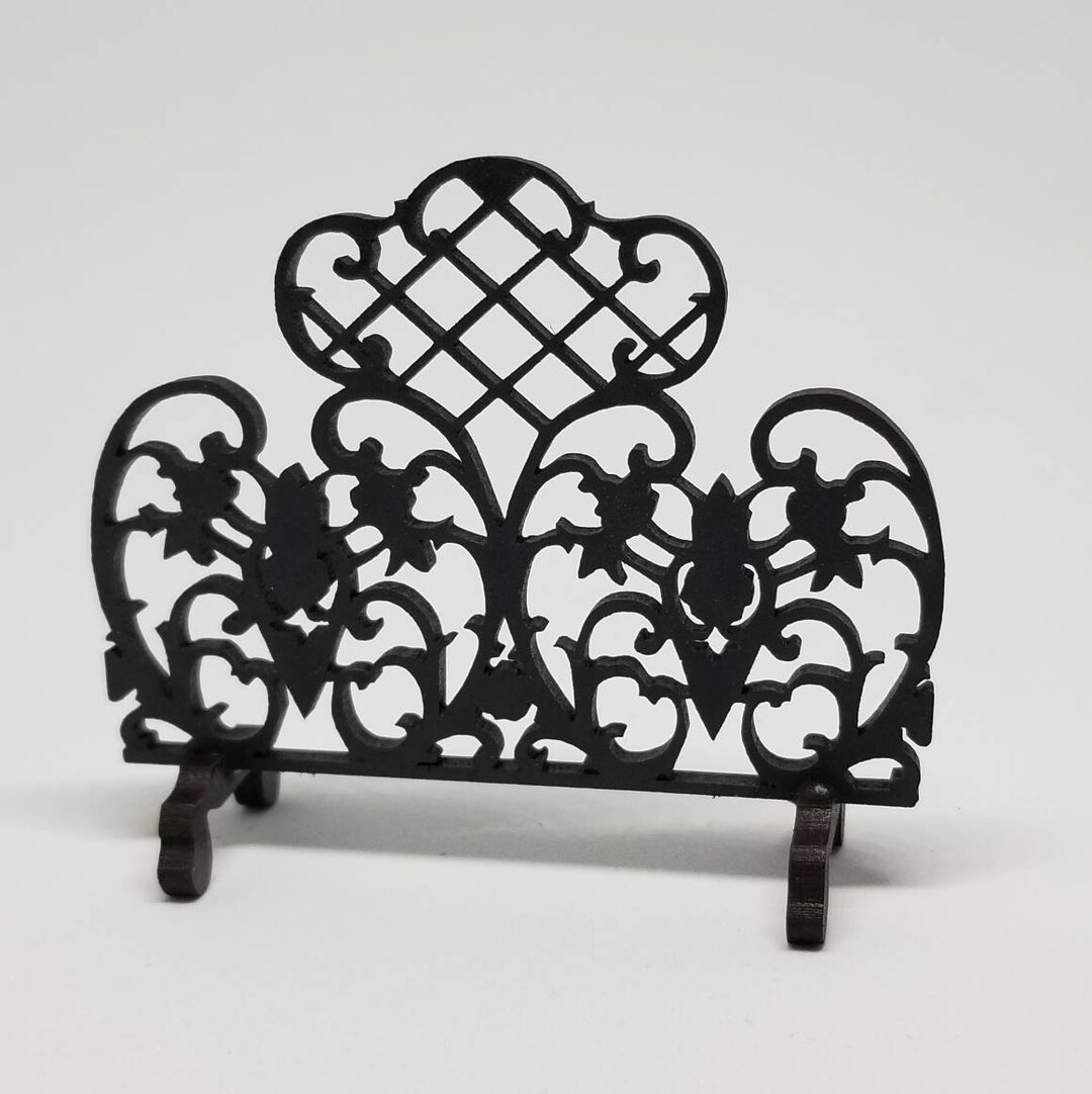 Dollhouse Miniature Brass Firescreen - 1:12 Scale Fireplace Accessory, 2.5" Tall X 3" Wide - View #9