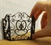 1:12 scale Miniature dollhouse elegant wrought iron style fireplace screen  available unfinished 