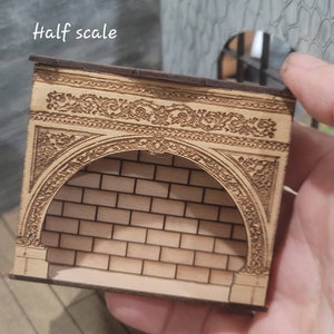 Miniature Half scale fireplace available unfinished and as a kit