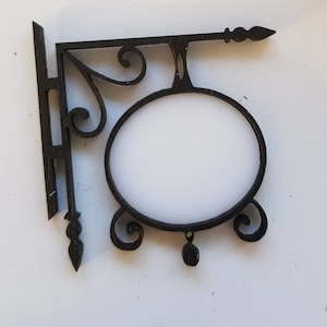 Miniature Dollhouse wrought iron style make your own hanging sign blank 1:12 scale