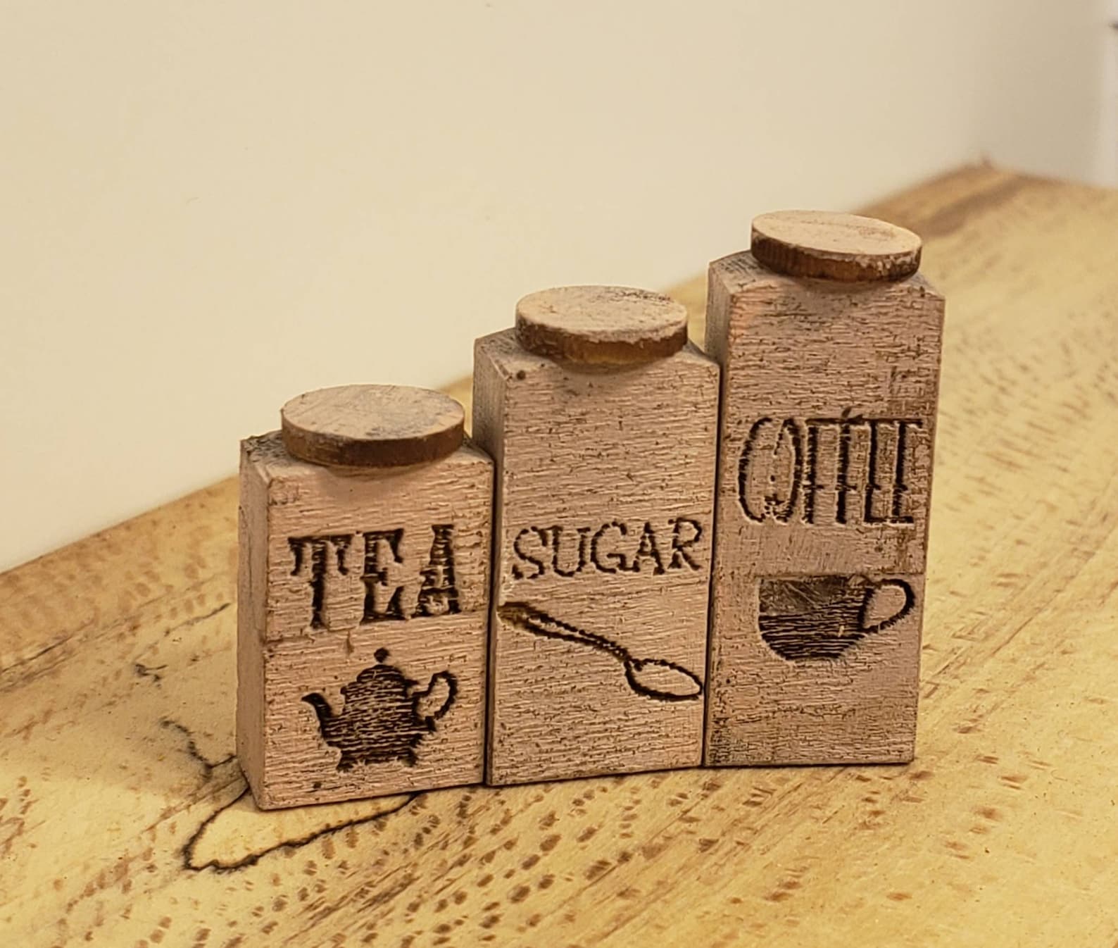 Miniature Dollhouse 1:12 Scale Kitchen Cannister Set Unfished - Etsy