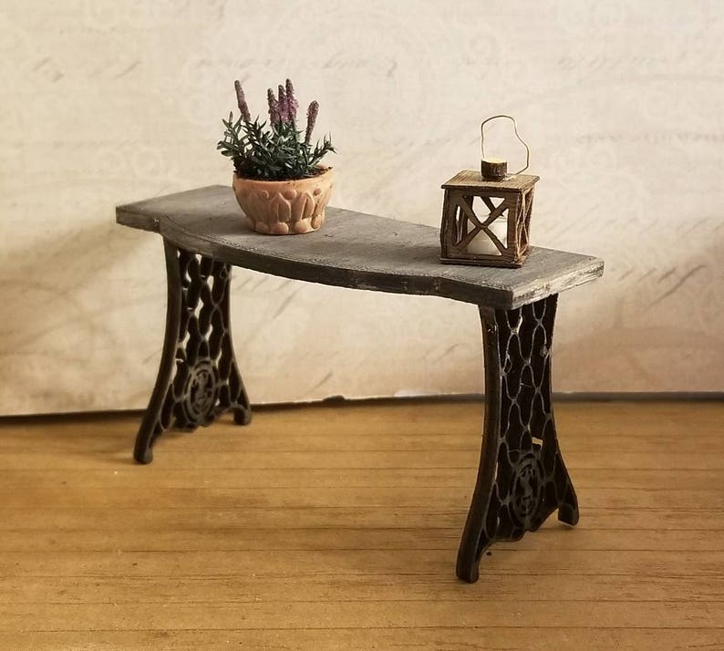 Miniature Dollhouse Petite Console Table With Lattice Legs Etsy
