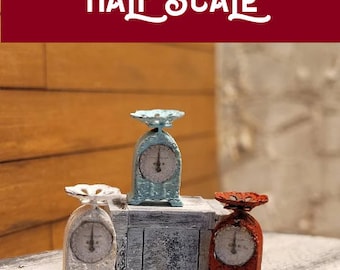 1:24 Scale Miniature Dollhouse Kitchen Scale, Vintage Style