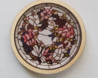 Miniature dollhouse acryic stained glass look windows 1:12 scale