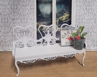 Miniature dollhouse 1:12 scale bench available unfinished