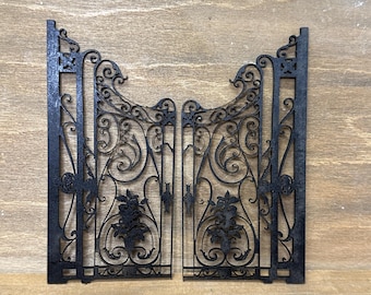 1:12 scale wrought iron style gate