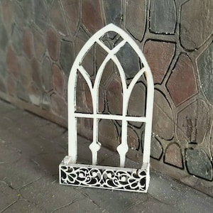 Miniature dollhouse window flower box 1:12 scale white or unfinished