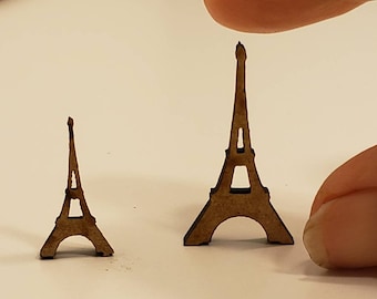 Miniature dollhouse Eiffel Tower accessories unfinished 1:12 scale