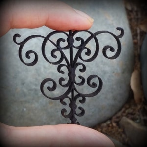 Miniature Dollhouse Wrought Iron Look Decorative Piece. Made from wood 1:12 Scale
