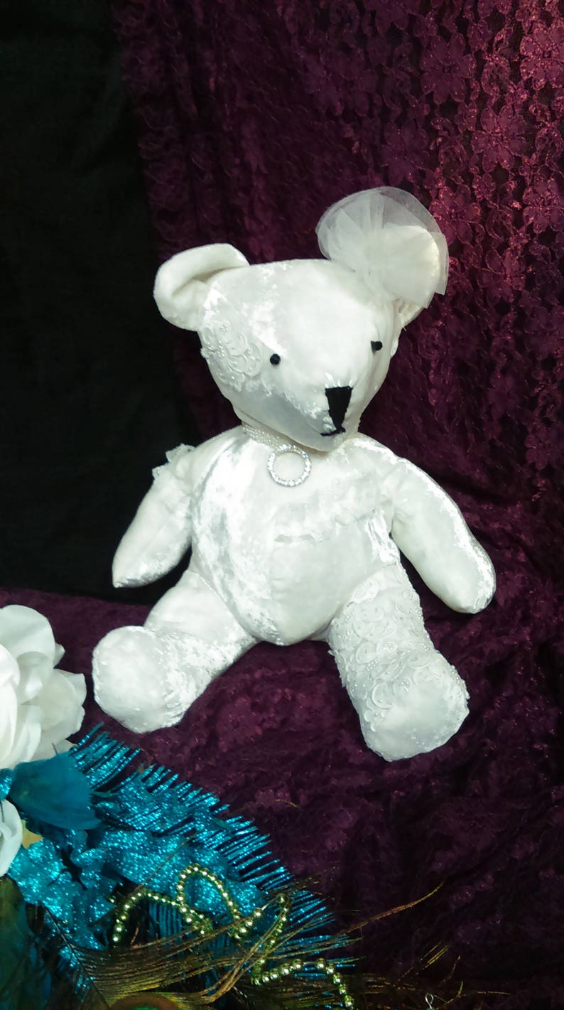 wedding dress teddy bear