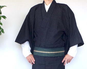 Herren Japanisch Yukata Mantel Kimono Outwearlinie Vintage lockeres Top Chinese 