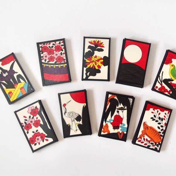 HANAFUDA (BLACK)  | Hanafuda means "flower cards" and it's a traditional Japanese card game. 　48pieces