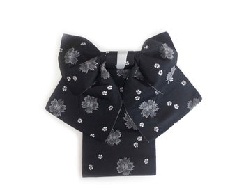 Musubi obi for Yukata  (Black ) | Musubi obi can be easily worn and cute. A nostalgic and cool modern summer.　※unused　