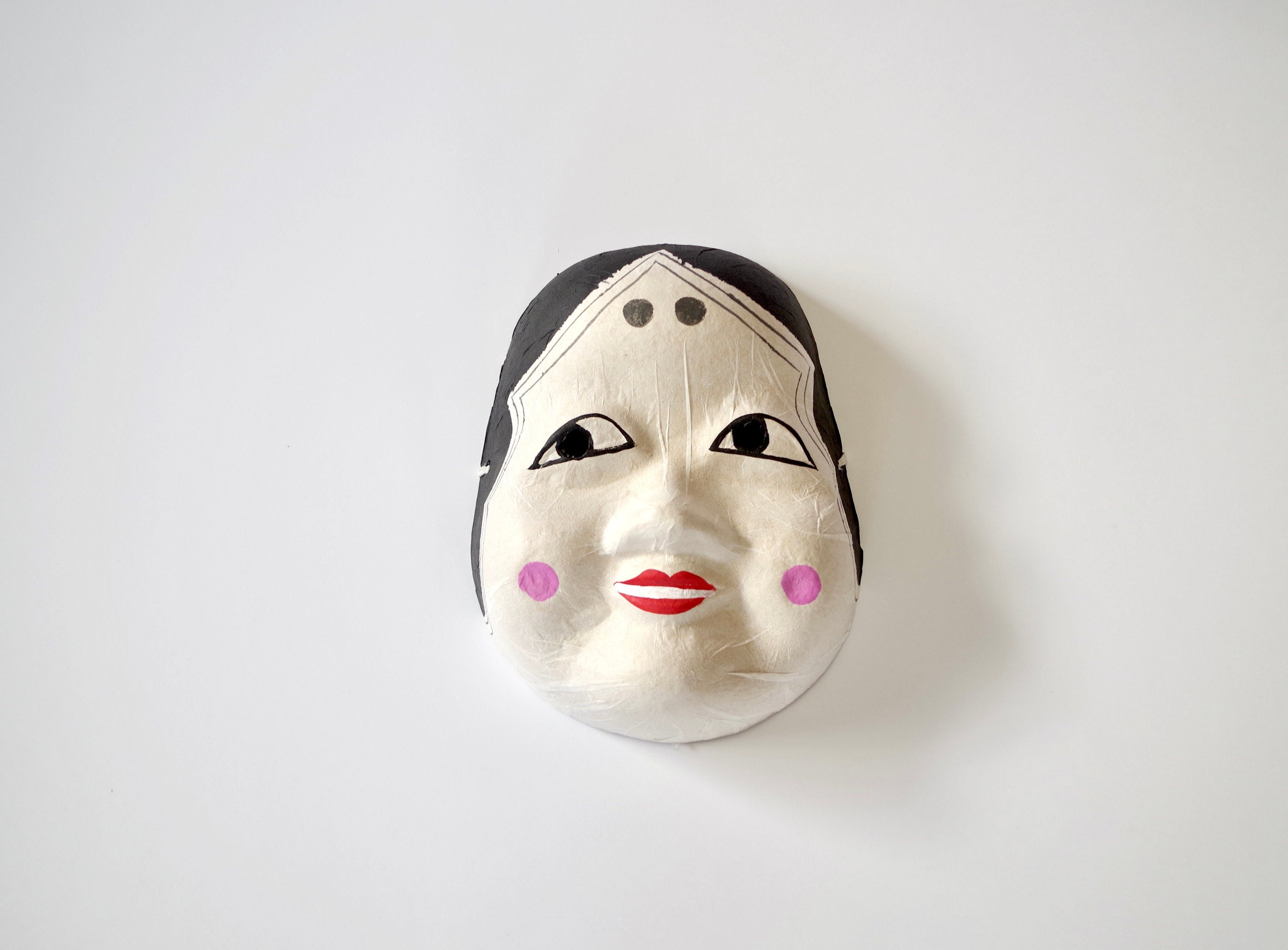 Traditional Japanese Vintage Hyottoko Japanese Noh Mask, Mythical Comic ...