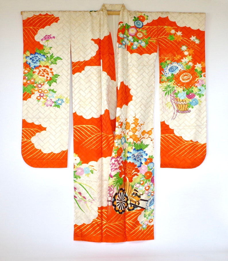 Gorgeous Furisode KIMONO Koma Embroidery 駒刺繍rangiku乱菊 - Etsy