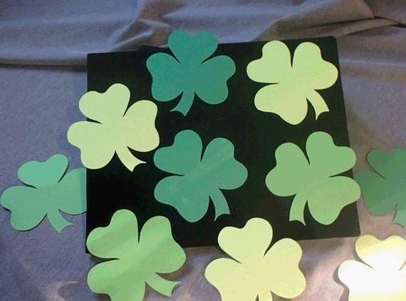 Swirl Shamrock Clover Die Cut Embellishment Cutout Scrapbooking Card Topper