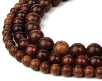 Natural Wood Beads Coconut Brown Dyed 6mm 8mm 10mm Round 15.5" Full Strand, Wholesale