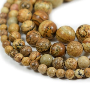 Natural Picture Jasper Beads, Full 15.5 Strand Natural Round Wholesale 4mm 6mm 8mm 10mm 12mm image 1