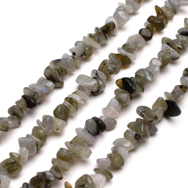 Natural Light Labradorite Chip Beads Approx 5-8mm 32" Strand Tiny Crystal Gemstone For Jewelry Making Irregular Nugget