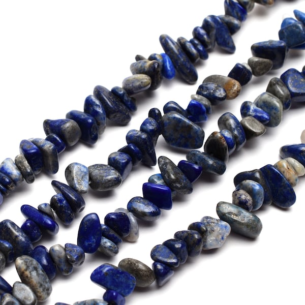 Natural Lapis Lazuli Chip Beads Approx 5-8mm 32" Strand Tiny Crystal Gemstone For Jewelry Making Irregular Nugget