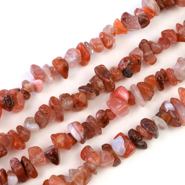 Natural Red Agate Chip Beads Approx 5-8mm 32" Strand Tiny Crystal Gemstone For Jewelry Making Irregular Nugget