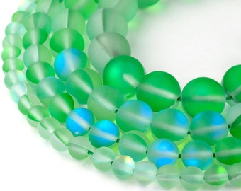 Cristallo Aurora Opaco Perline Di Vetro Pietra Gemma 8MM Rosa Glitter Smerigliato Sirena Brillante Perline Rotonde Sciolto Pietra Di Luna Smerigliato Per La Fabbricazione Di Gioielli - Foto 9