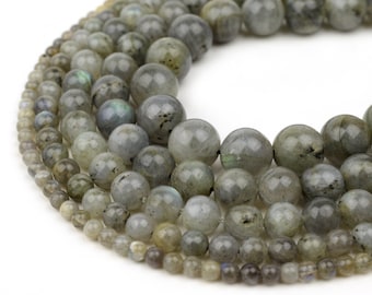 Natural Labradorite Beads, 4mm 6mm 8mm 10mm 12mm Round, Full Strand 15.5 inch, wholesale mala beads