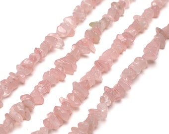 Full Strand Beads 35 Natural Crystal Gemstone Small Chips Drilled Beads for Necklaces Jewelry Making,6-8mm Assorted Stones