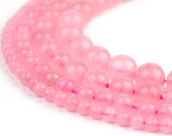 Perles de Quartz Rose 4mm 6mm 8mm 10mm 12mm Polies Rondes 15.5" Full Strand Wholesale Gemstones