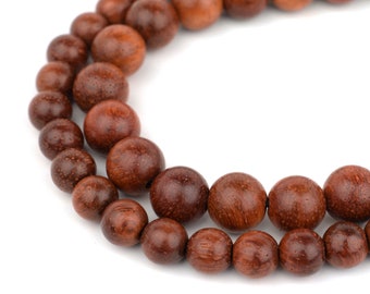 Natural Untreated Plain Round Wood Beads DIY Jewelry Making Crafts Dia.4-20mm 4