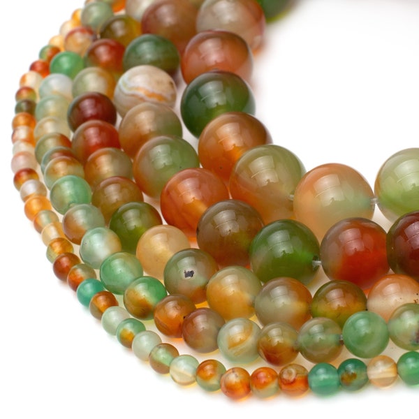 Peacock Agate Beads 4mm 6mm 8mm 10mm 12mm Round 15.5" Strand For Jewelry Making