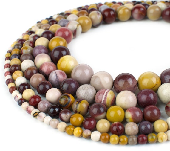 Natural Mookaite Gemstone Beads Round Shape Size 10mm 16 Approx 41pc #B35