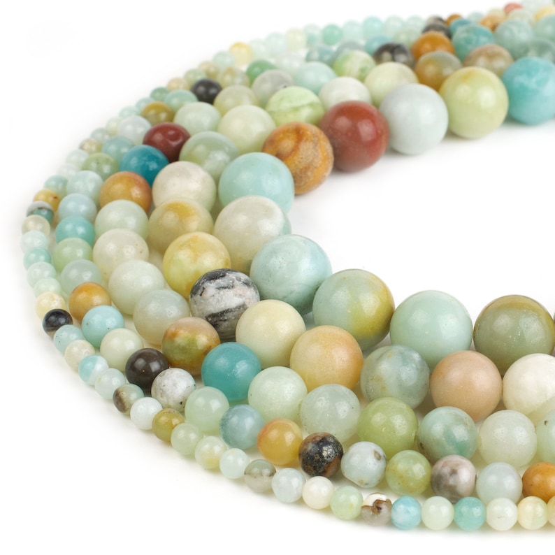 Natural African Blue Amazonite Gems Round Beads 15" DIY 4mm 6mm 8mm 10mm 12mm Natural African Blue Amazonite Gems Round Beads 15" DIY 4mm 6mm 8mm 10mm 12mm