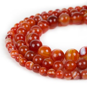 Dark Carnelian Beads, Full 15.5" Strand Natural Round Wholesale 4mm 6mm 8mm 10mm 12mm Jewelry Making