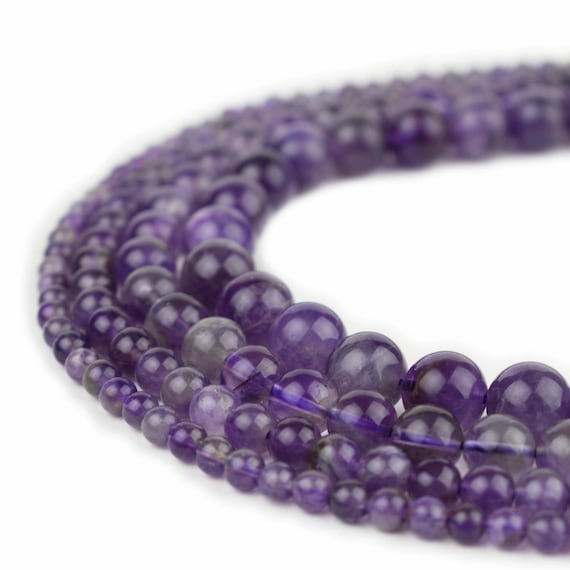 90 Beads 4mm Amethyst Round Gemstone Loose Beads Strand for jewelry DIY 15.5/"
